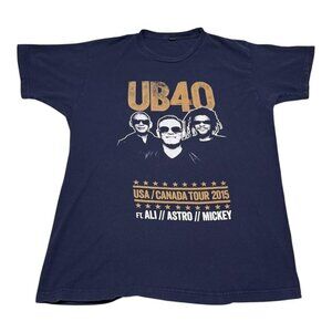 Tultex UB40 2015 USA Canada Tour Multicolor 100% Cotton Shirt Adult Large‎